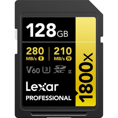 Карта памяти Lexar SDXC 128GB Professional 1800x UHS-II- фото