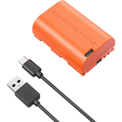 Аккумулятор SmallRig 4968 LP-E6NH Type-C Оранжевый - фото2