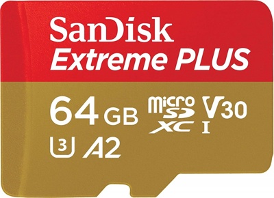 Карта памяти Micro SDXC 64GB SanDisk Class 10 Extreme UHS-I U3 (160 Mb/s)- фото