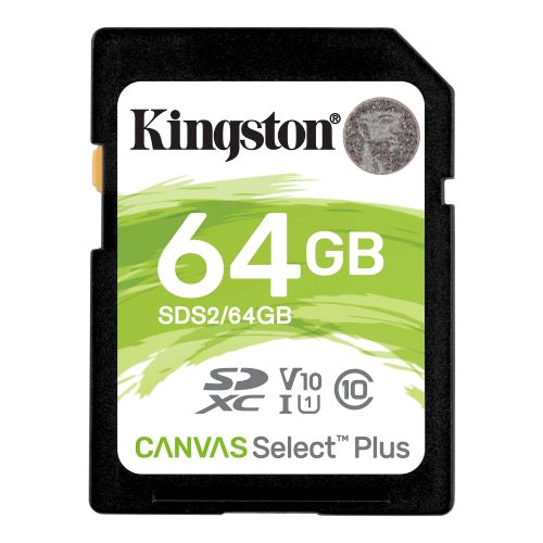 Карта памяти Kingston Canvas Select Plus SDHC 64GB  - фото