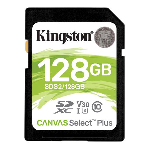Карта памяти Kingston SDXC Canvas Select Plus 128 ГБ 100R Class 10 UHS-I