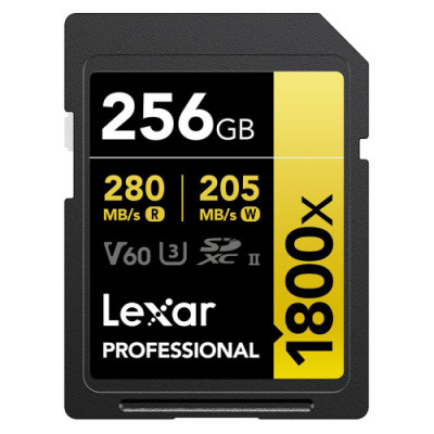 Карта памяти Lexar SDXC 256GB Professional 1800x UHS-II- фото