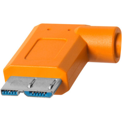 Кабель Tether Tools TetherPro USB-C to 3.0 Micro-B Right Angle 4.6m, Orange- фото2