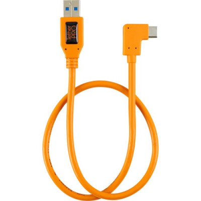 Кабель Tether Tools TetherPro USB-C 3.0 to USB-C Right Angle 50cm, Orange- фото2