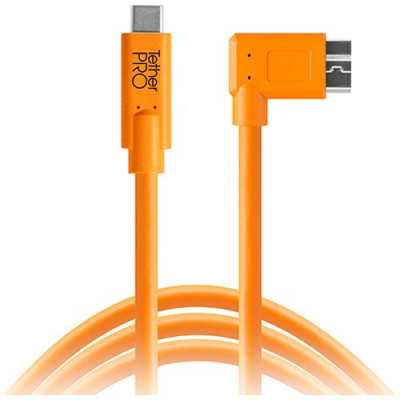 Кабель Tether Tools TetherPro USB-C to 3.0 Micro-B Right Angle 4.6m, Orange- фото