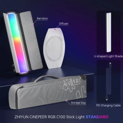 Осветитель Zhiyun CINEPEER C100 RGB Standart Kit- фото4