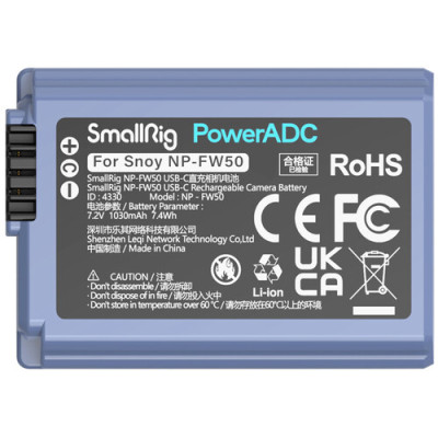 Аккумулятор SmallRig (4330) NP-FW50 USB-C - фото2