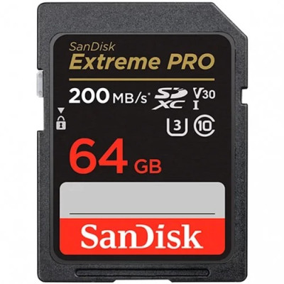 Карта памяти SanDisk Extreme PRO SDXC 64Gb UHS-I (200Mb/s)