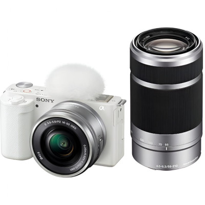 Фотоаппарат Sony ZV-E10 II kit 16-50mm 55-210mm White- фото