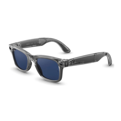 Очки RAY-BAN META GEN 2 WAYFARER Shiny Transparent Grey Clear/Sapphire Transitions (L)- фото3