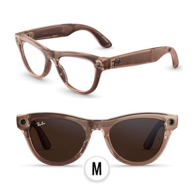 Очки RAY-BAN META GEN 2 SKYLER Shiny Peach/Clear/Brown Transitions (M)- фото