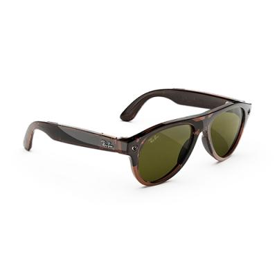 Очки RAY-BAN META GEN 3 AVIATOR Polished Transparent Umber Clear/Jade Transitions- фото3