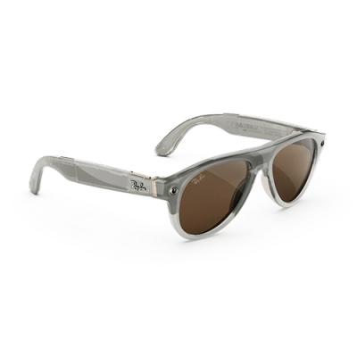 Очки RAY-BAN META GEN 3 AVIATOR LIMITED EDITION Milky Warm Beige Clear/ Brown Transitions- фото3