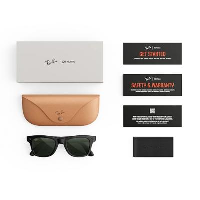 Очки RAY-BAN META GEN 3 WAYFARER Matte Black Clear/Green Transitions (L)- фото4
