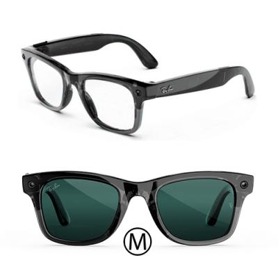 Очки RAY-BAN META GEN 3 WAYFARER Transparent Black Clear/Aquamarine Transitions- фото