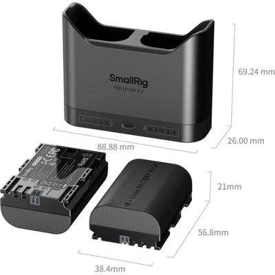 2 аккумулятора LP-E6P + зарядное устройство SmallRig 5485 Turbo Charging Kit- фото3