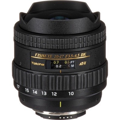 Объектив Tokina AT-X 107mm F3.5-4.5 DX Fisheye N/AF (10-17mm) для Nikon