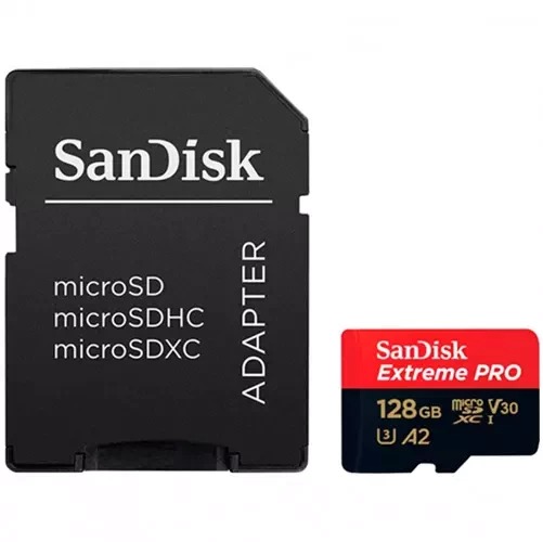 Карта памяти SanDisk Extreme Pro microSDXC 128Gb UHS-I (200Mb/s)- фото