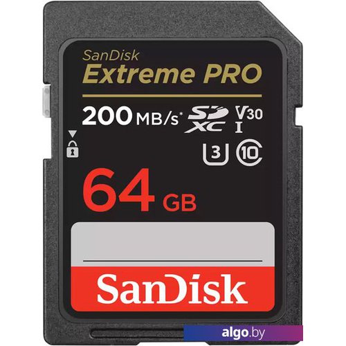 Карта памяти SanDisk Extreme PRO SDXC 64Gb UHS-I (200Mb/s)