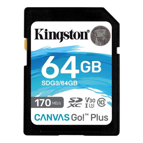 Карта памяти Kingston Canvas Go Plus SDXC 64GB 