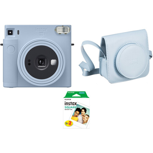 Комплект Fujifilm Instax SQ1 Glacier Blue + Пленка Instax SQUARE (20 шт.) + Чехол- фото