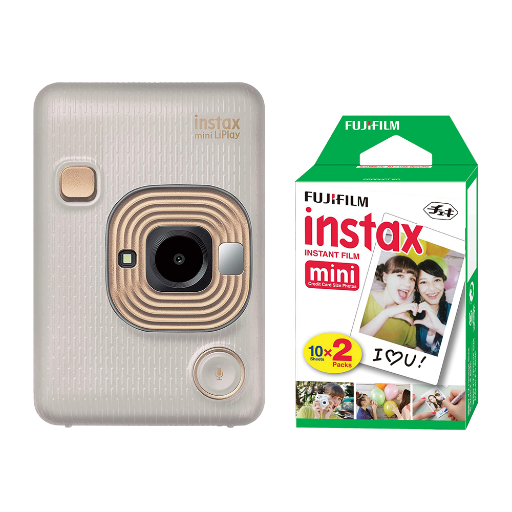Комплект Fujifilm Instax Mini LiPlay Beige Gold + Пленка Instax Mini (10)