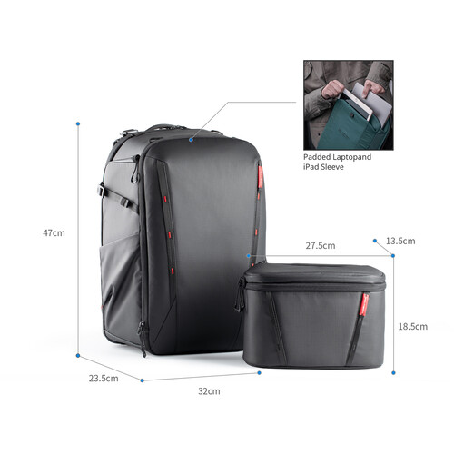 Рюкзак Pgytech OneMo 2 Backpack 25L+ Shoulder Bag Space Black (P-CB-110) - фото2