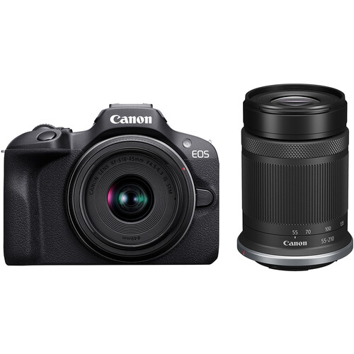 Фотоаппарат Canon EOS R100 Double Kit 18-45mm + 55-210mm- фото