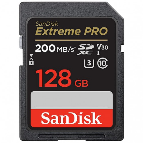 Карта памяти SanDisk Extreme Pro SDXC 128Gb 200MB/s V30 Class 10 - фото