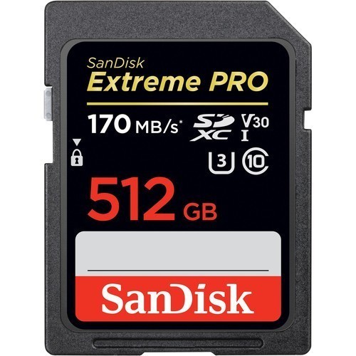 Карта памяти SanDisk SDXC 512GB Extreme PRO UHS-I (170Mb/s) - фото