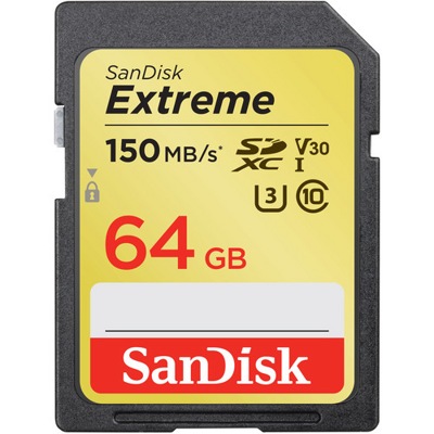 Карта памяти SanDisk 64GB Extreme UHS-I SDXC class10 - фото