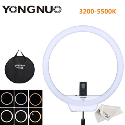 Кольцевая лампа Yongnuo YN-608 LED (3200-5500K)- фото